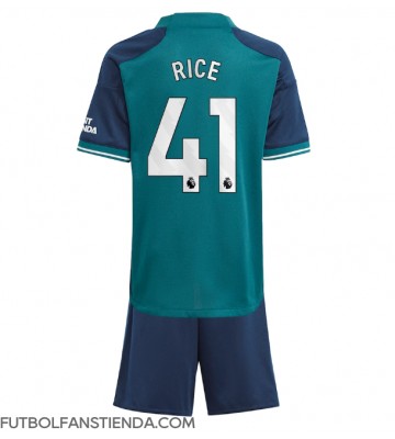 Arsenal Declan Rice #41 Tercera Equipación Niños 2023-24 Manga Corta (+ Pantalones cortos)